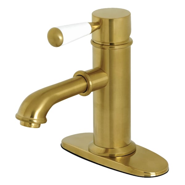 Paris Single Porcelain Lever Handle Bathroom Faucet, Brass